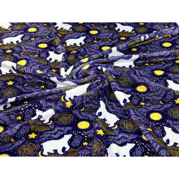 Minerva Plush Cuddle Fleece Fabric Deep Blue - per yard