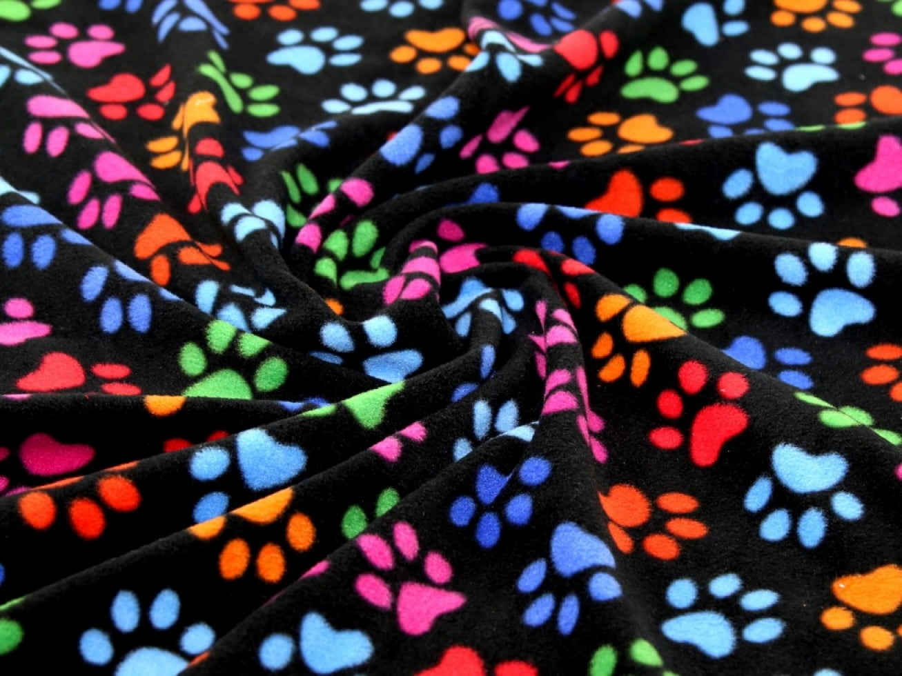 Minerva Polar Fleece Fabric Black per yard