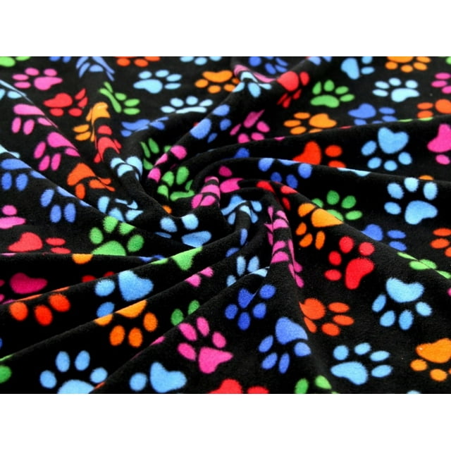 Minerva Polar Fleece Fabric Black per yard