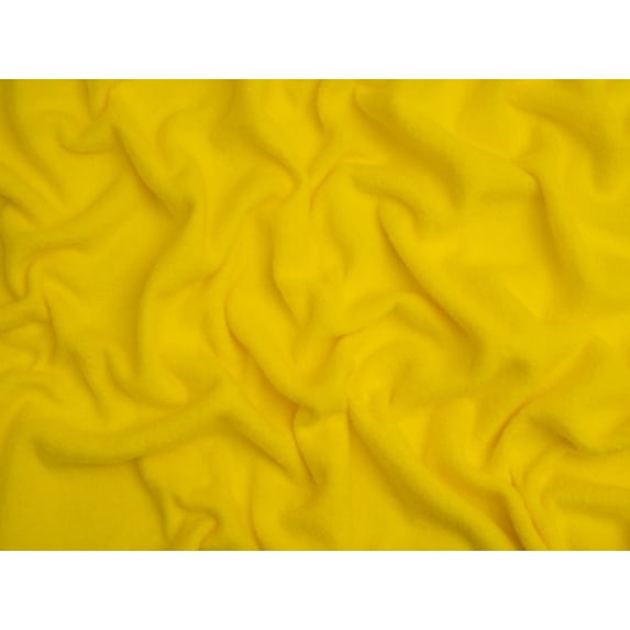 Minerva Polar Fleece Fabric Bright Yellow - per yard