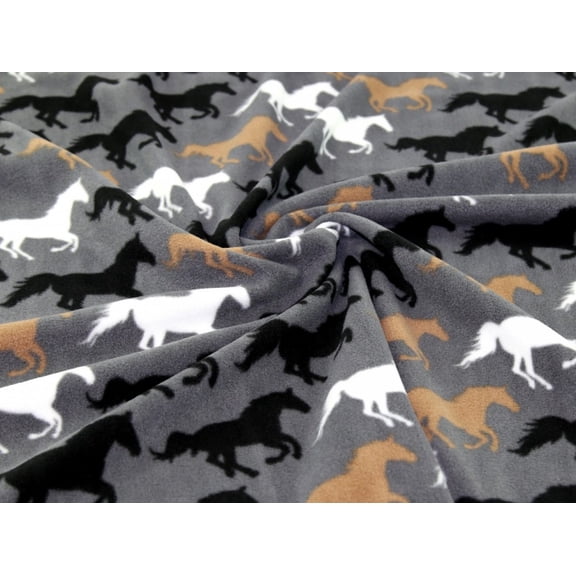 Minerva Polar Fleece Fabric Grey - per yard