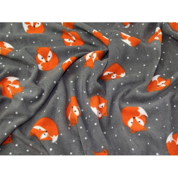 Minerva Polar Fleece Fabric Grey - per yard