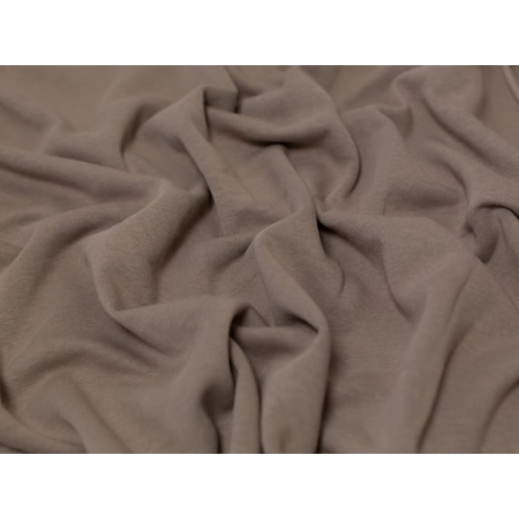 Minerva Polycotton Fleece Back Sweatshirt Stretch Knit Fabric Camel - per yard