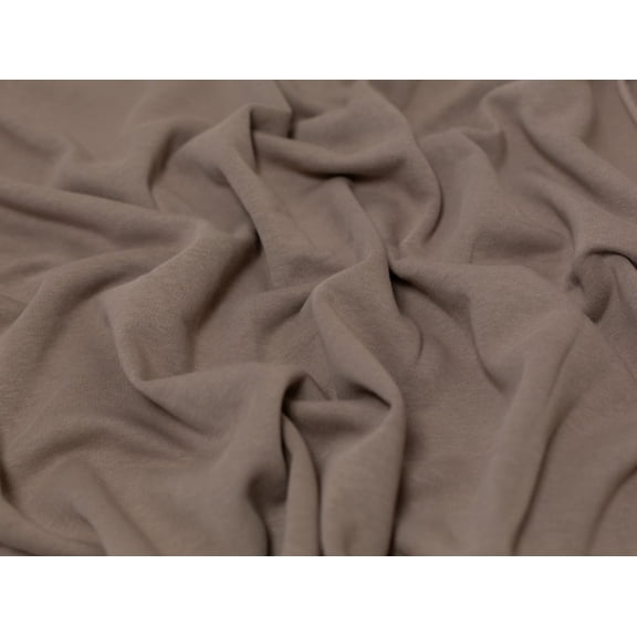 Minerva Polycotton Fleece Back Sweatshirt Stretch Knit Fabric Camel - per yard