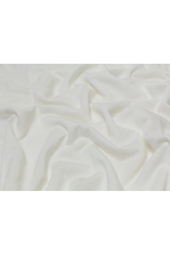 Polycotton Fleece Back Sweatshirt Stretch Knit Fabric Ivory - per yard