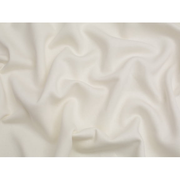 Minerva Polycotton Fleece Back Sweatshirt Stretch Knit Fabric Ivory - per yard