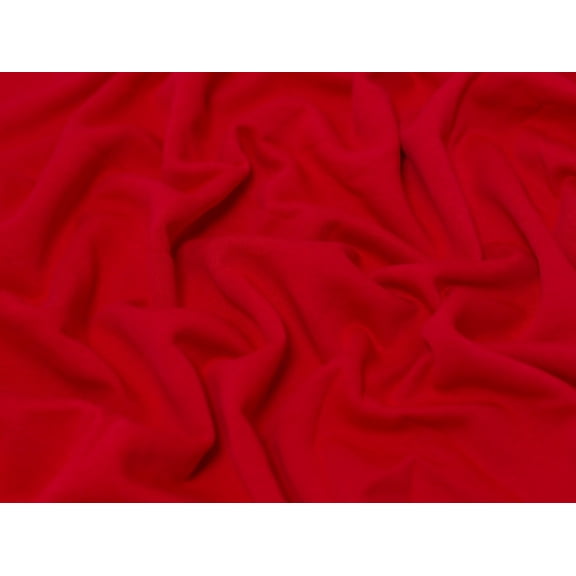 Minerva Polycotton Fleece Back Sweatshirt Stretch Knit Fabric Red - per yard