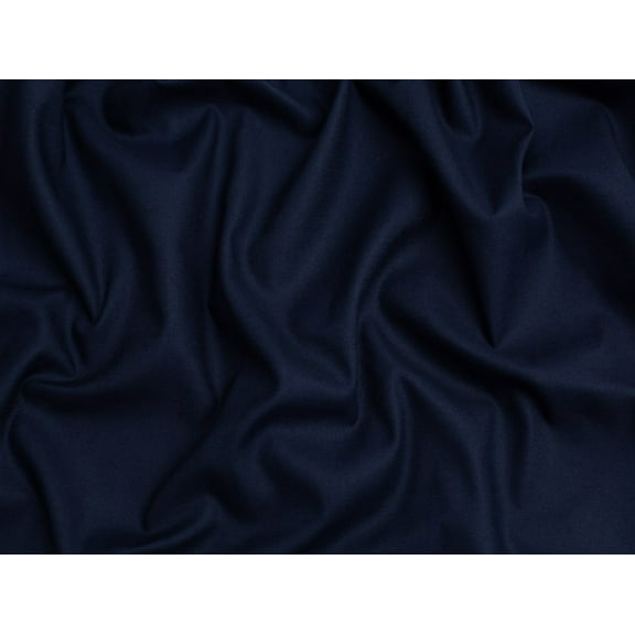 Minerva Polyester Cotton Drill Fabric Navy Blue - per yard