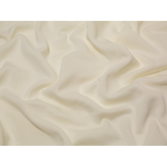 Minerva Polyester Fleece Back Sweatshirt Stretch Knit Fabric Ivory - per yard