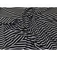 thumbnail image 1 of Minerva Ponte Roma Double Stretch Knit Fabric Black & Ivory - per yard, 1 of 1
