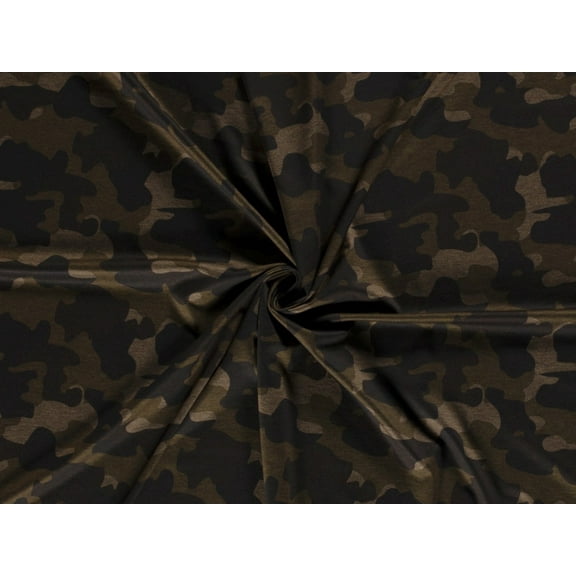 Minerva Ponte Roma Double Stretch Knit Fabric Olive - per yard