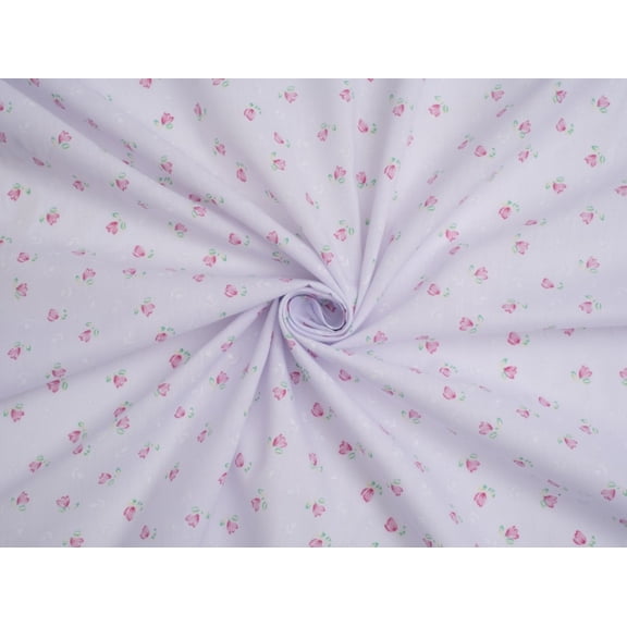 Minerva Printed Polycotton Fabric Pink - per yard