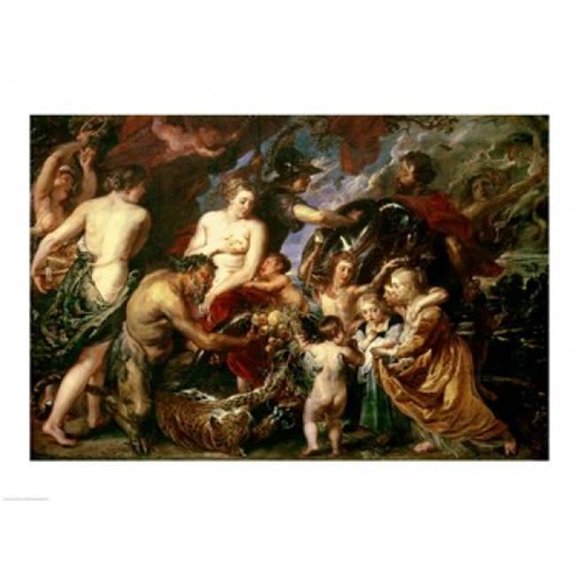 Minerva Protects Pax From Mars Poster Print by Peter Paul Rubens - 24 x 18 in.