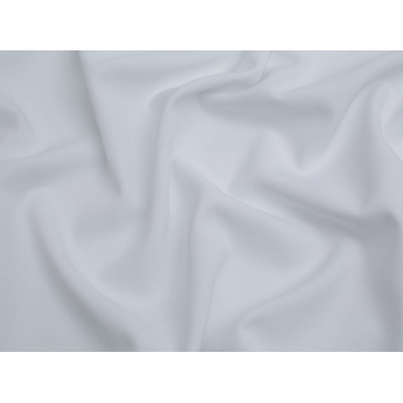 Minerva Recycled Polyester Suiting Fabric White - per yard