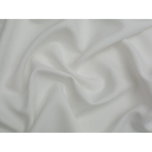 Minerva Recycled Polyester Twill Suiting Fabric White - per yard