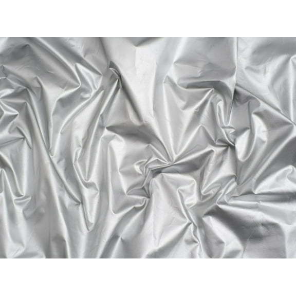 Minerva Reflective Blackout Lining Fabric White & Silver - per yard