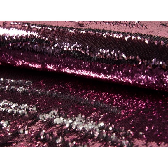 Minerva Reversible Flip Sequin Mesh Fabric Pink - per yard