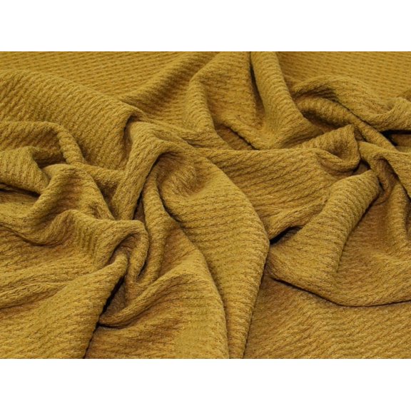 Minerva Rope Sweater Knit Stretch Fabric Ochre - per yard
