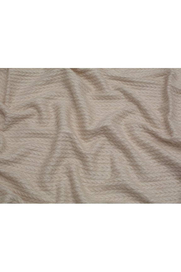 Rope Textured Stretch Knit Fabric Cream - per yard
