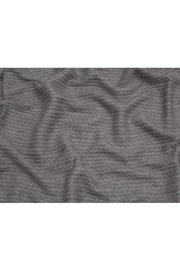 Rope Textured Stretch Knit Fabric Grey - per yard