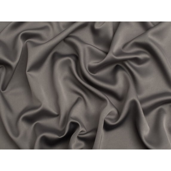 Minerva Royal Micro Satin Fabric Grey - per yard