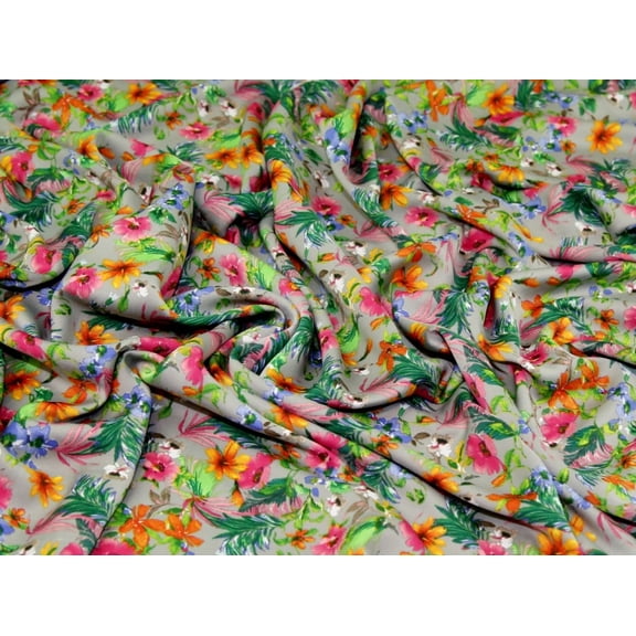 Minerva Royal Micro Satin Fabric Grey - per yard