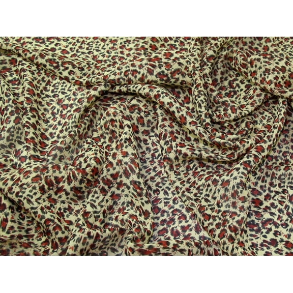 Minerva Sheer Chiffon Fabric Brick Red - per yard
