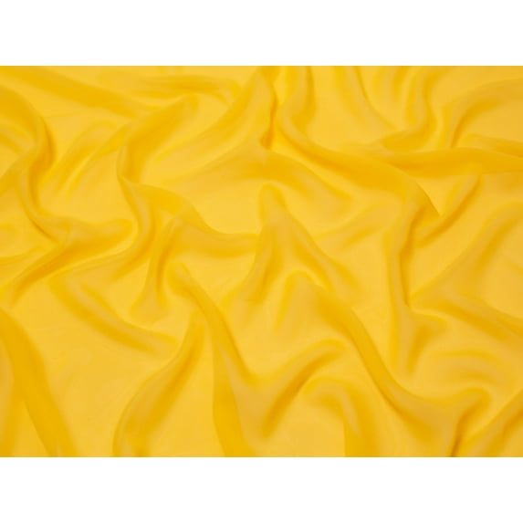 Minerva Sheer Chiffon Fabric Yellow - per yard