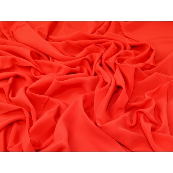 Minerva Silk Acetate Crepe Fabric Scarlet - per yard