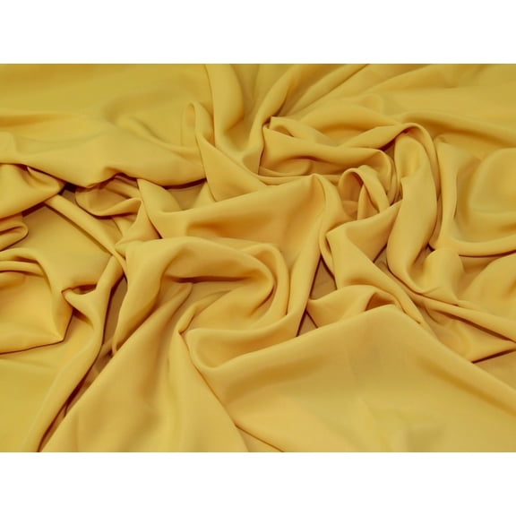 Minerva Silk Acetate Crepe Fabric Yellow - per yard