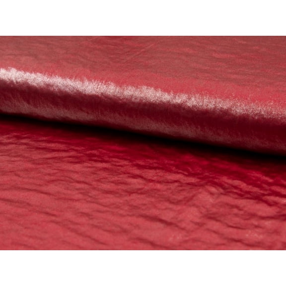 Minerva Silky Airwashed Satin Foil Fabric Red - per yard