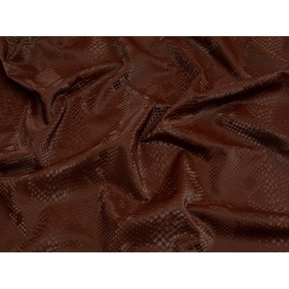 Minerva Snakeskin Activewear Lycra Stretch Knit Fabric Brown - per yard