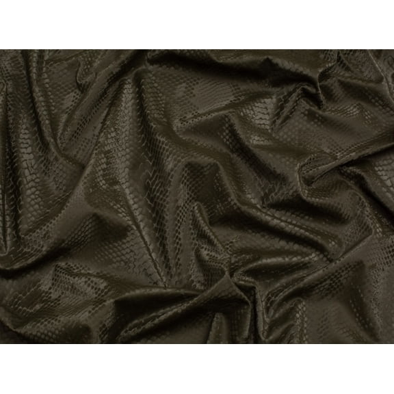 Minerva Snakeskin Activewear Lycra Stretch Knit Fabric Khaki - per yard