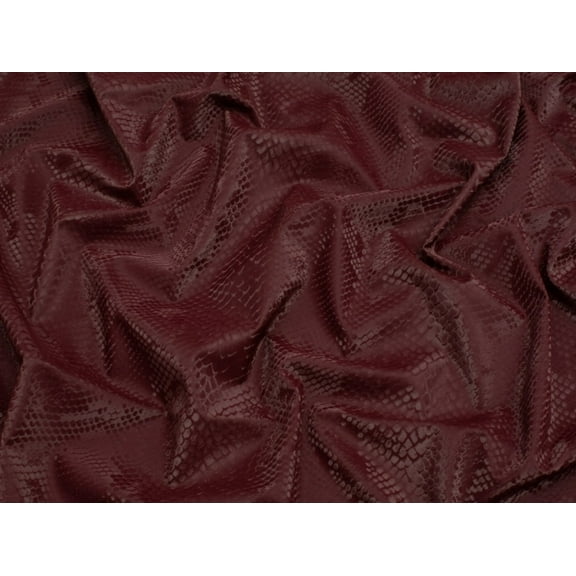 Minerva Snakeskin Activewear Lycra Stretch Knit Fabric Wine - per yard