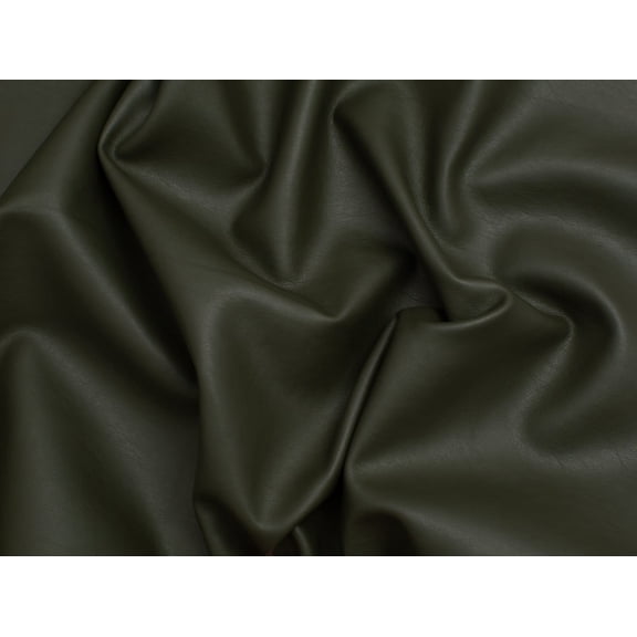 Minerva Soft Faux Leather Fabric Olive Green - per yard