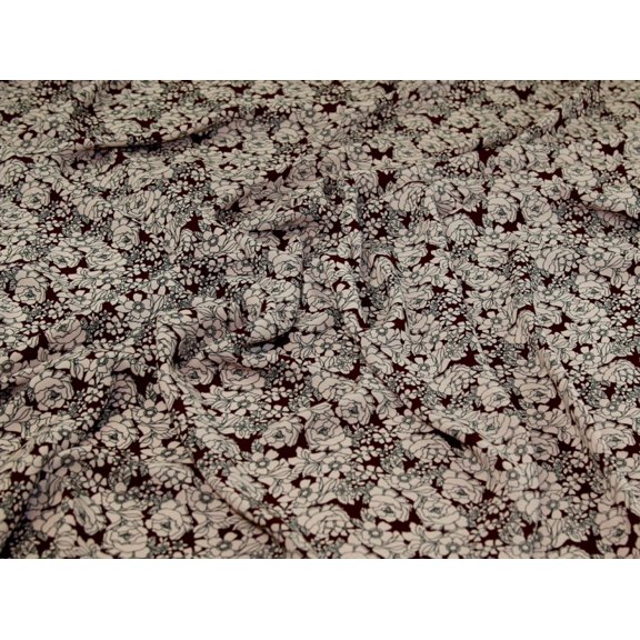 Minerva Soft Polyester Crepe Fabric Wine - per yard