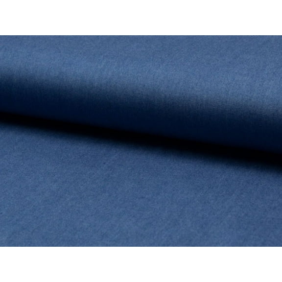 Minerva Soft Viscose Chambray Fabric Mid Blue - per yard