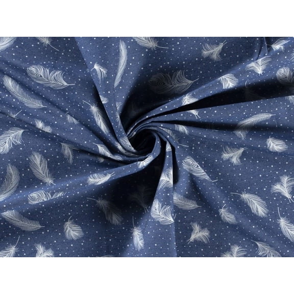 Minerva Stretch Woven Denim Fabric Blue - per yard