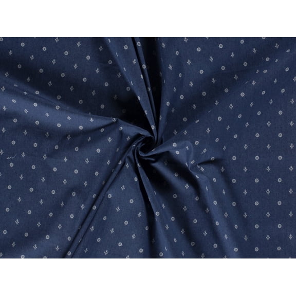 Minerva Stretch Woven Denim Fabric Blue - per yard