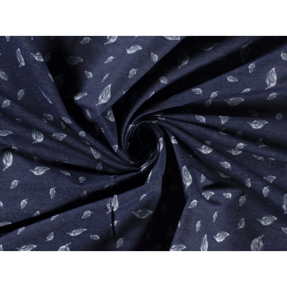 Minerva Stretch Woven Denim Fabric Navy - per yard