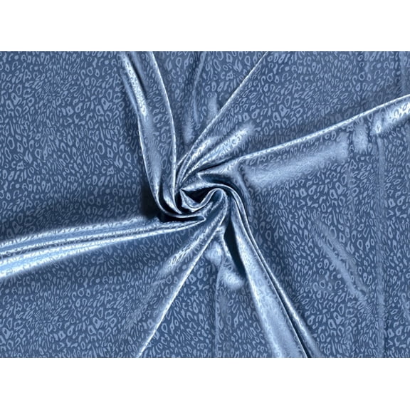 Minerva Stretch Woven Jacquard Satin Fabric Blue - per yard