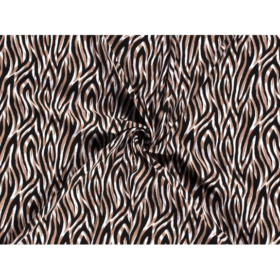 Minerva Stretch Woven Linen Look Viscose Fabric Brown - per yard
