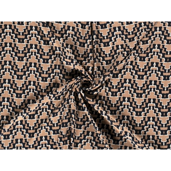 Minerva Stretch Woven Linen Look Viscose Fabric Brown - per yard