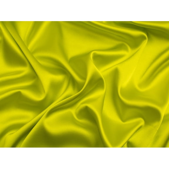 Minerva Stretch Woven Satin Fabric Chartreuse - per yard