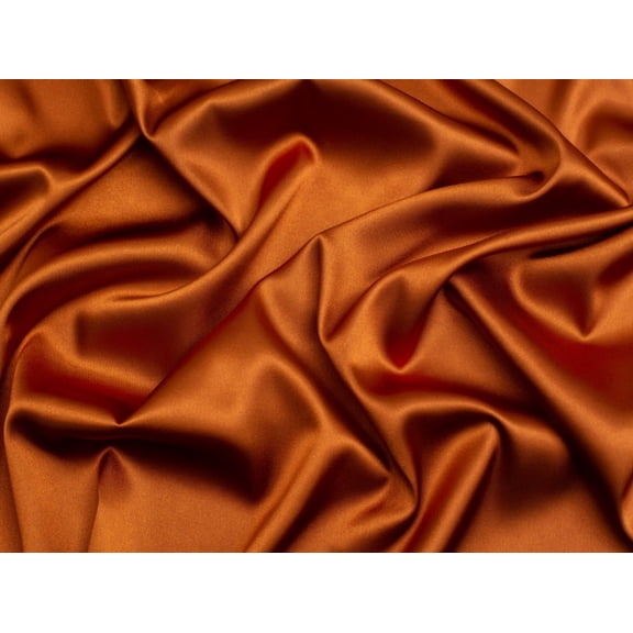 Minerva Stretch Woven Satin Fabric Copper - per yard
