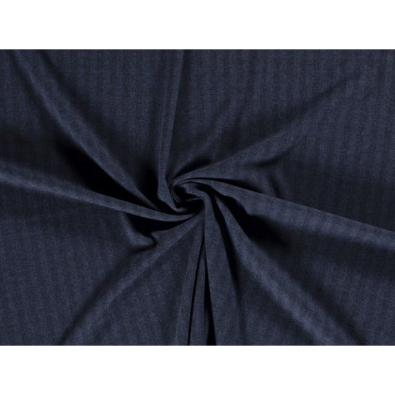 Minerva Stretch Woven Tweed Coating Fabric, Indigo Herringbone Print for Dressmaking, 60" Wide, By the Yard