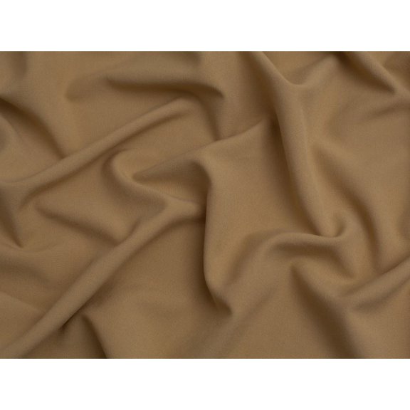 Minerva Stretch Woven Viscose Twill Suiting Fabric, Light Brown Solid for Dressmaking, 57" Wide, By the Yard
