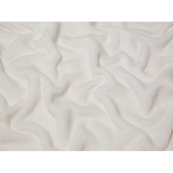 Minerva Super Soft Plush Cuddle Fleece Fabric Ivory - per yard