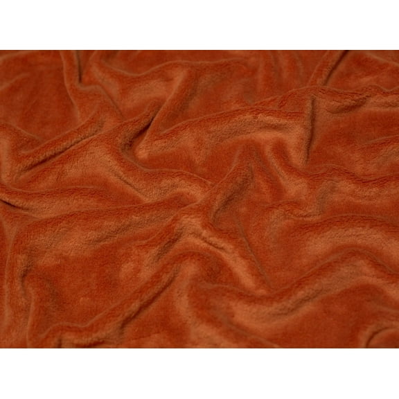 Minerva Super Soft Plush Cuddle Fleece Fabric Rust - per yard