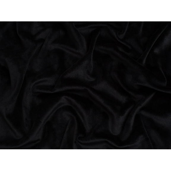 Minerva Super Soft Plush Minky Fleece Fabric Black - per yard